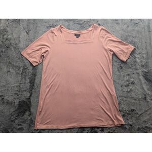 J. Jill Wearever Collection Short Sleeve Blouse Women's Size Large Peach